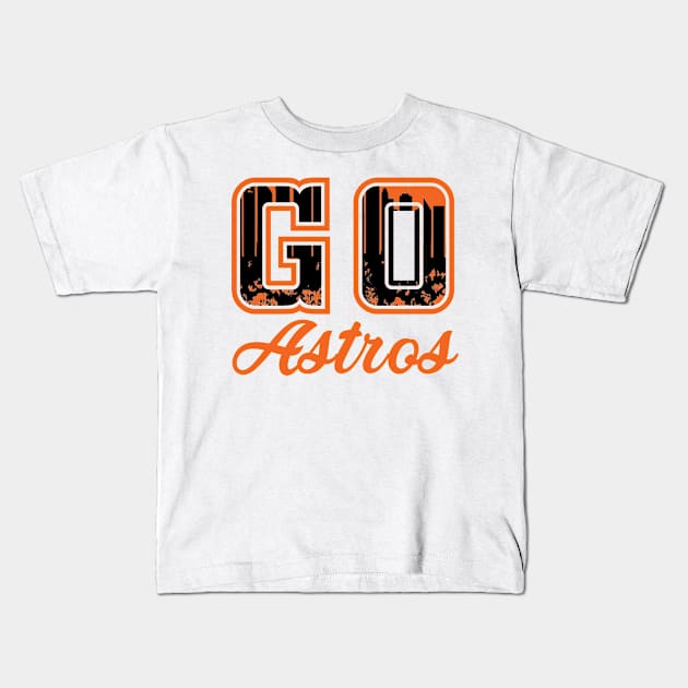 Let's Go Cheer Astros Kids T-Shirt by Kardio